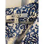 Milly  for Design Nation Fit & Flare Dress Size 10 Blue Tile Mosaic Sleeveless Photo 2