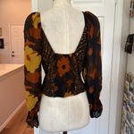 Anthropologie Conditions apply deep v floral blouse Photo 9