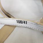 BCBGMAXAZRIA Ivory Creme Ankle Strap Wedge Leather Sandals Size 10B Photo 9