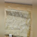 Liz Claiborne  Vintage Gold Sheen Flower Paisley Wide Neck Scarf Wrap Photo 5