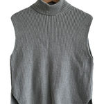 Abercrombie & Fitch  Knit Sweater Vest Mock Neck Sleeveless S Gray Preppy Photo 0