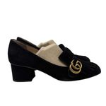 Gucci  Marmont Black Fringe Suede Loafers Size 39 Photo 1