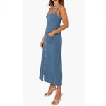 Petal and Pup  Bettie Button Front Denim Midi Dress New! Photo 4