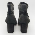 Isola  Odell Gray Suede Gray Suede‎ Ankle Boots Block Heel Gold Buckle Womens 6 Photo 2