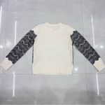 Maje  White Sweater with Black Lace Photo 9