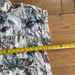 Elie Tahari Tropical Linen Button Down SZ XS Boho Crop Boxy Tropical Vacation Photo 6