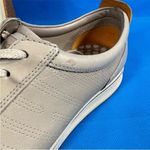 Ecco Women's Casual Leather Sneaker Size 38B Gray US 7/7.5 Tan Photo 9
