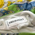 Emilio Pucci Women's 14 US Printed One-Shoulder Ruched Mini Dress Green Multi Photo 4