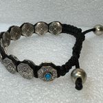 Made In Nepal Etched Bracelet Black Photo 1