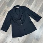 Chico's Twill Cuff Sleeve Casual Blazer Jacket Black Small 4 Photo 10
