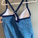 South Point Blue Geometric Tankini Criss Cross Back Adjustable Straps Top 16W Photo 4