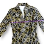 J. McLaughlin  canvas geometric heavy cotton Dress Yellow Black collared Size XS Photo 5