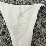 KRISTEN LONIE SWIMWEAR Wild Teal Bikini Bottom Thong Cheeky Sz M Blue Size M Photo 3