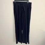 FLX Embrace High Waisted Wide Leg Sweatpants Drawstring Womens Medium Black Photo 9