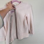 Kate Spade Pale Pink Rhinestone Studded Open Front Cardigan Sweater Womens XS Photo 4