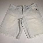 Grane Slim Denim Jean Shorts Light Wash Raw Hem Distressed Size 9 Juniors # Gray Photo 0