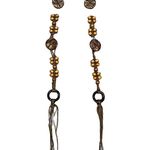 Bohemian 70s Retro Faux Coconut Shell & Beads Belt Necklace Brown Photo 0