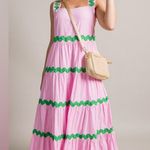 &merci & Merci Tiered Rik Rak Midi Dress Large with Pockets Photo 0