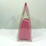 STAUD Shirley Transparent Handbag Tote Leather PVC Clear Pink Medium NWT Photo 5