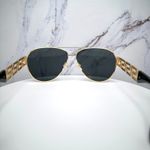 Versace New  Sunglasses Gold Aviator Pilot Metal Greca Logo Black Photo 15