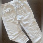 Chico's Chico’s 100% Linen Cropped Pant in Off White - size 1.5 (med/10) Photo 6
