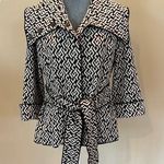 Susan Bristol Black and White Boxy Blouse with Sailor Collar Photo 0