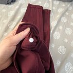 Lululemon Maroon Wunder Under Luon Leggings Size 6 Photo 3