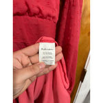 For Love & Lemons Flamingo Pink Tarta Print Long Sleeve Mesh Feminine Dress Photo 4