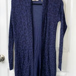 Rebecca Taylor  leopard print wool blend open front sweater cardigan size‎ XS Photo 0