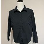 Banana Republic  women button up black shirt blouse size M Photo 0