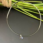 Diamonds International Safi Kilima Tanzanite Silver Omega 18” Chain Necklace 14g Photo 0