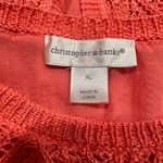 Christopher & Banks  Coral Split Back Sweater XL Photo 2