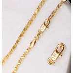 Boutique Unisex 18k Yellow‎ Gold Filled Flat Mariner Chain Necklace, 20” Photo 0