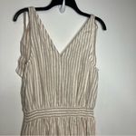 A New Day linen blend striped v-neck jumpsuit size medium Photo 6