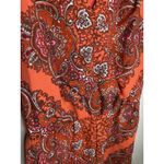 Banana Republic Romper Womens 6 Orange Paisley Print Wrap V-Neck Short Sleeve Photo 1