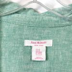 Isaac Mizrahi Plus Size 2X Tunic Top Green Linen V Neck Soft Spring 445 Photo 7