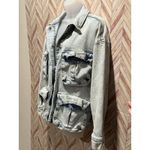SO Y2K Jean Jacket Large Light Wash Pocket VTG Women’s Denim Coat L Fall Collared Photo 1