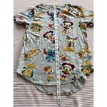 Disney  100 Christmas T-Shirt Juniors M Gray Mickey & Friends Festive Print Photo 6