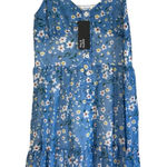 Sophie & Trey NWT  Floral Blue Dress Size Medium Photo 0