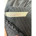 Free People Intimately  Black Smocked Puff Sleeve Romantic Coquette Crop Top Sz L Photo 4