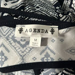 Agenda Women's Blue White Braided Back Tank Top Size‎ M Size M Photo 2