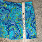 Sunsets and Sweet Tea Skort Sz 6 Blue Green Paisley Print Side Zip Golf Tennis P Photo 5