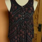 American Eagle  BoHo lace up Chevron floral tank top Photo 7