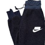 Nike Sherpa Joggers Jogging Pants Fleece Fuzzy Dark Navy XS Photo 0