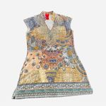 V Cristina Womens Short Sleeve Y2K Embellished Rhinestones Graphic Shirt S Orange Size undefined Photo 7