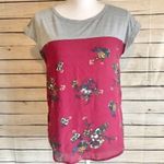 Rewind  Colorblock Floral Capped Sleeve Blouse Size Small Photo 0