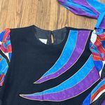 Anthony Sicari 3pc Sweater Top Silky Skirt & Scarf Womens 6 Retro Vintage USA Black Photo 7