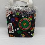 Vintage Y2K Whimsical Tote Bag Bingo Casino Cards Game Night Shoulder Handbag Black Photo 4