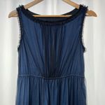 Moulinette Soeurs  Sleeveless Silk‎ Trim Dress in Blue Black Size Small Photo 2
