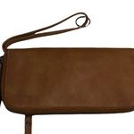 Free People Distressed Brown Vegan Wallet Wristlet Photo 4